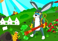 เกมส์กระต่ายจับคู่กำจัดแมลง